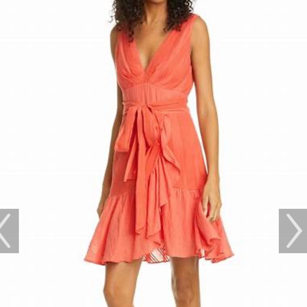 Rebecca Taylor mini wrap dress with sleeveless straps